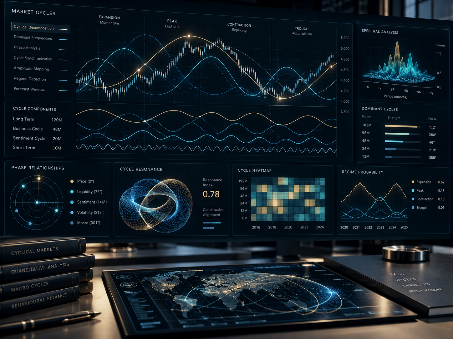 Dashboard professionale di analisi ciclica