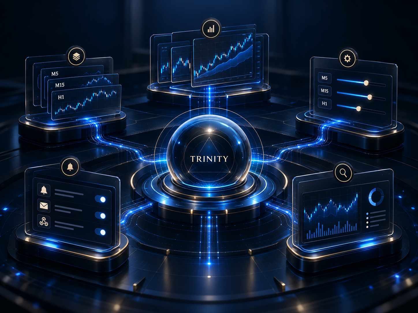 Trinity operational ecosystem with connected modules